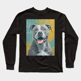 Dog Portrait - Pitbull Long Sleeve T-Shirt